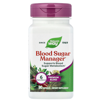 Комплекс для підтримки рівня цукру Nature's Way Blood Sugar Manager - 90 капсул, фото