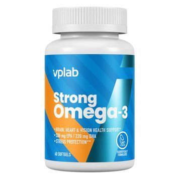 VPLab, Strong Omega 3, 60 м'яких таблеток (VPL-35876), фото