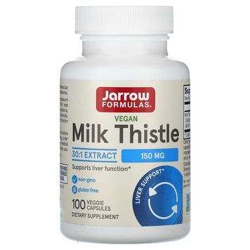 Jarrow Formulas, Стандартизированный расторопша, 150 мг, 100 вегетарианских капсул (JRW-14003), фото