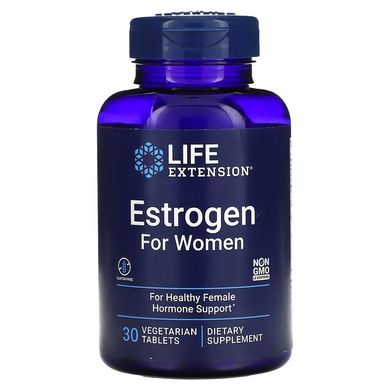 Life Extension, эстроген для женщин, 30 вегетарианских таблеток (LEX-18943), фото