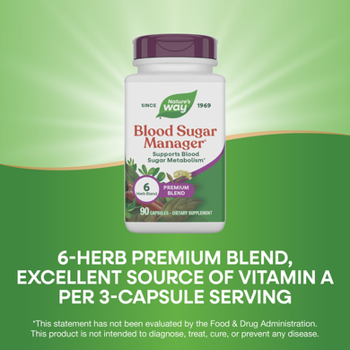 Комплекс для підтримки рівня цукру Nature's Way Blood Sugar Manager - 90 капсул, фото