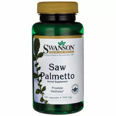 Swanson, Full Spectrum Saw Palmetto, екстракт сереної, здоров'я простати, 540 мг, 100 капсул (SWV-01909), фото