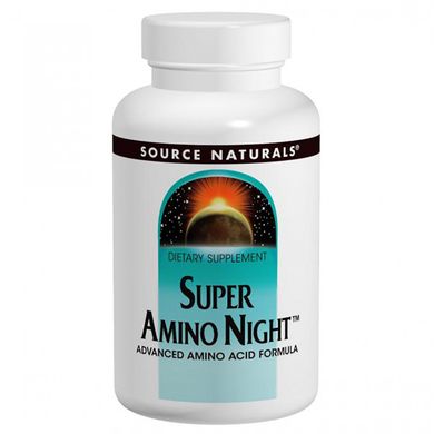 Удосконалена аміно формула, Super Amino Night, Source Naturals, 60 капсул (SNS-00110), фото