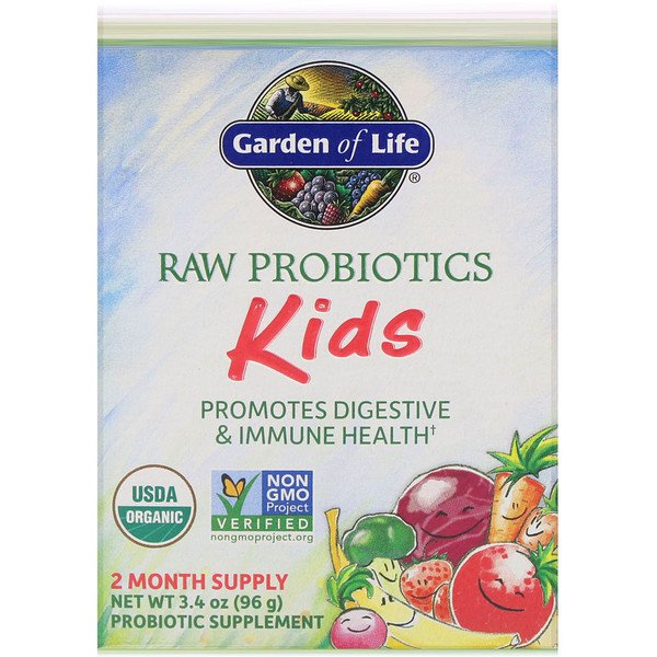 Garden of Life, Сырые пробиотики, для детей, 96 г