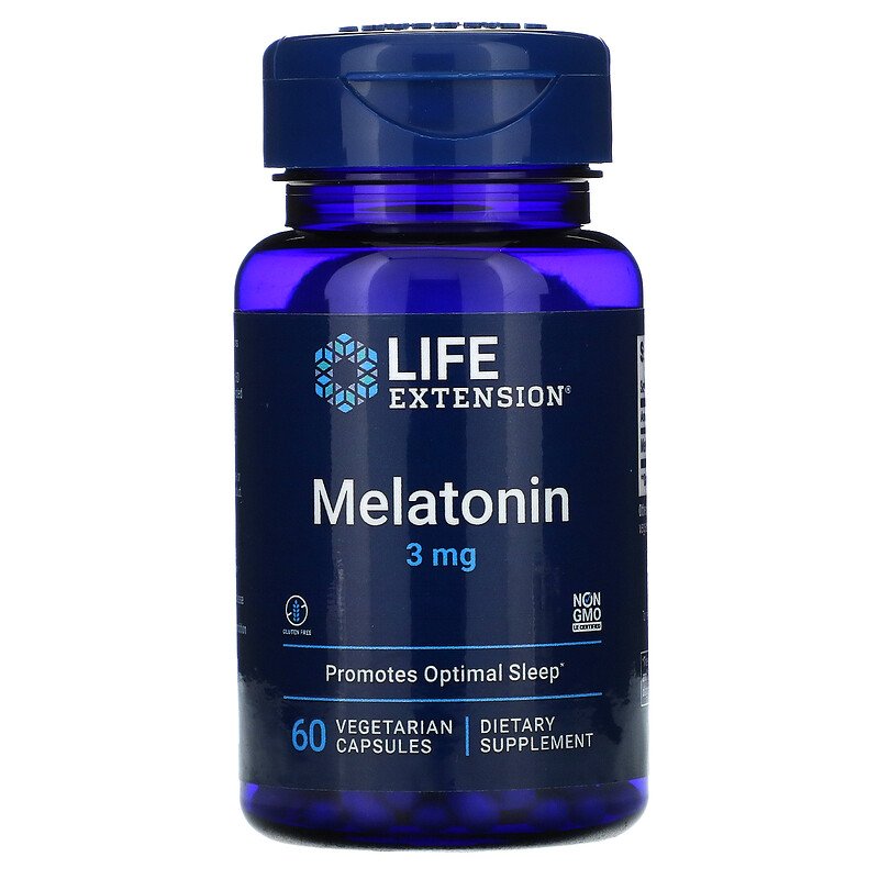 Мелатонин, Life Extension, 60 капсул