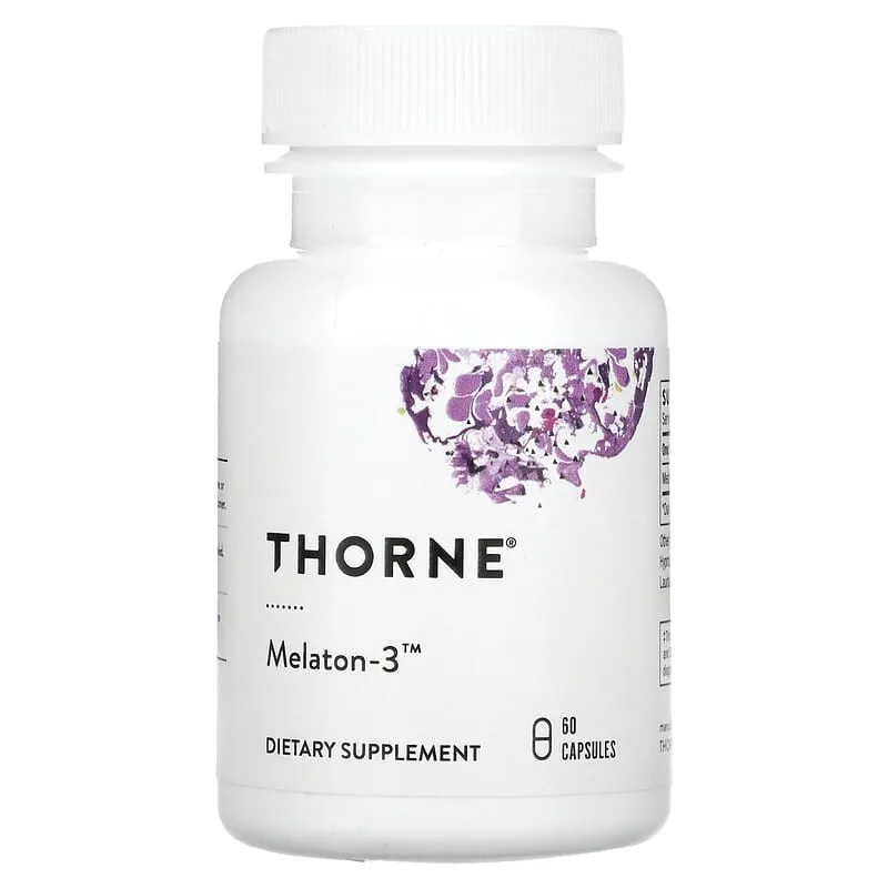 Thorne Research, Melaton-3, 3 мг, 60 капсул