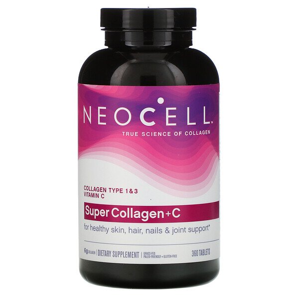 Neocell, Super Collagen + C, добавка с коллагеном и витамином C, 360 таблеток