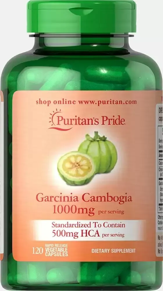 Гарциния камбоджийская, Garcinia Cambogia, Puritan's Pride, 500 мг, 120 вегетарианских капсул