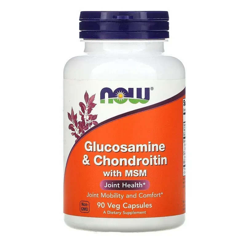 Глюкозамин хондроитин MSM NOW Foods Glucosamine Chondroitin MSM - 90 растительных капсул