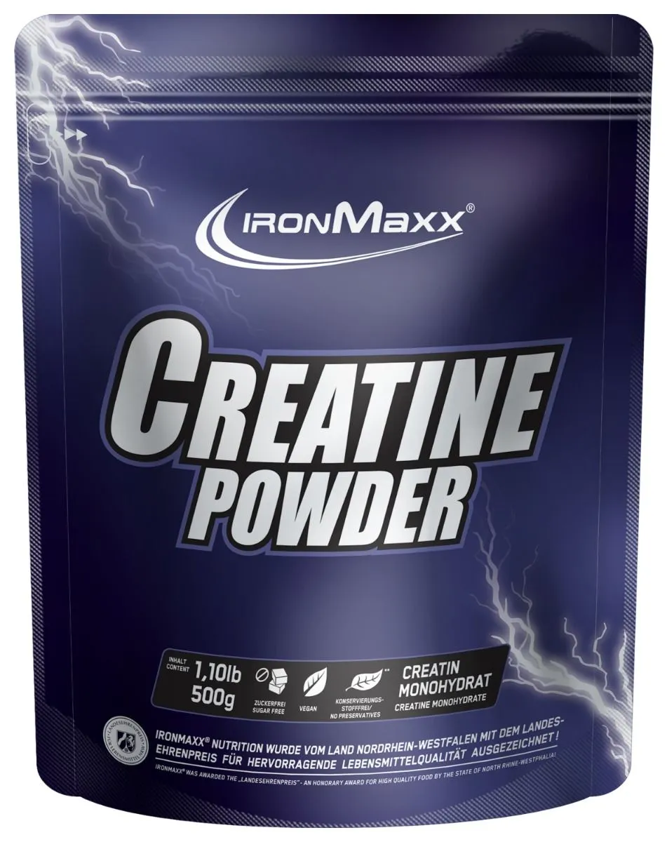 IronMaxx, Creatine Monohydrate Powder, Креатин моногідрат, 5000 мг, без смаку, 500 г