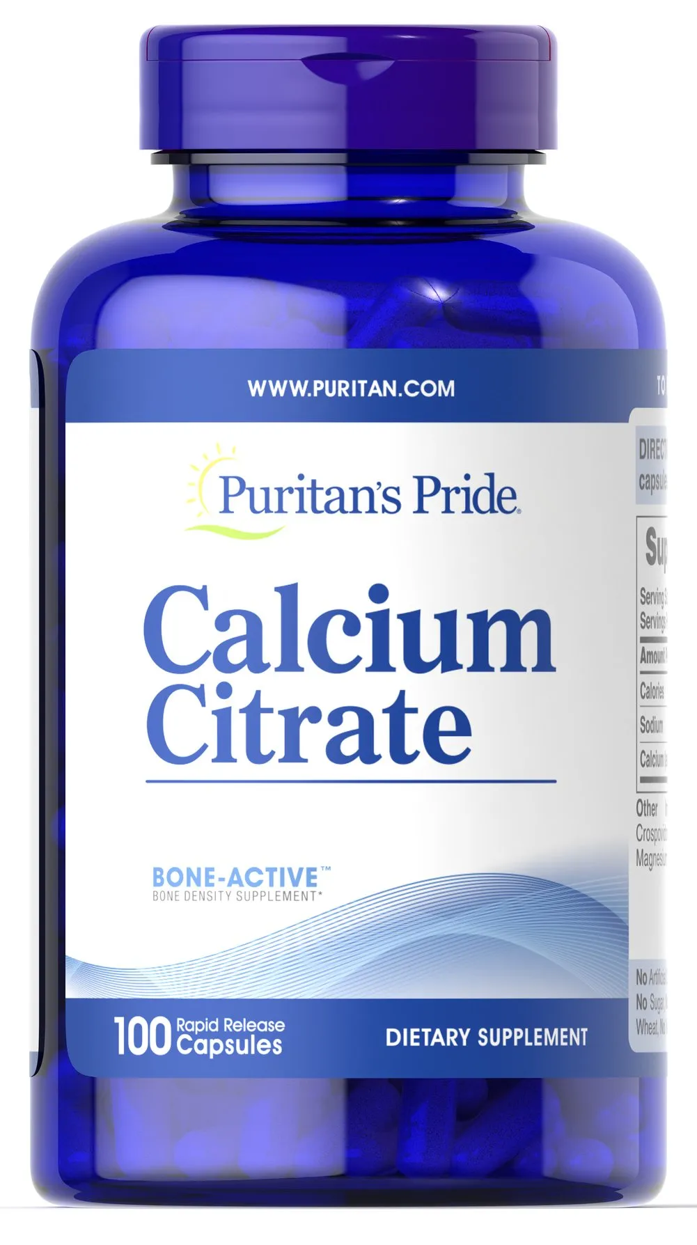 Кальций цитрат, Calcium Citrate, Puritan's Pride, 100 капсул