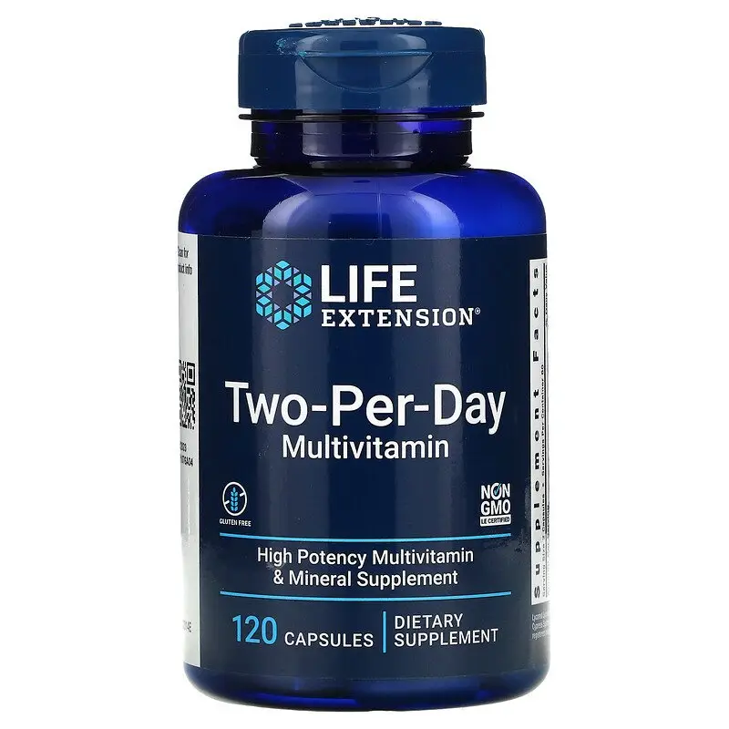 Life Extension, мультивітаміни для прийому двічі на день, 120 капсул