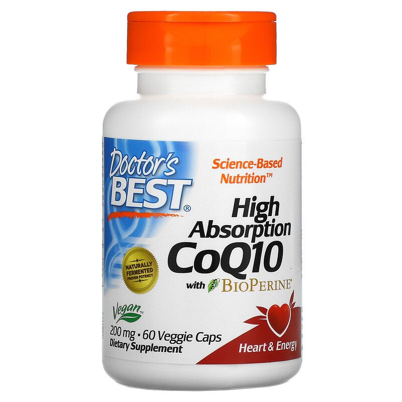 Коэнзим Q10, Doctor's Best, 200 мг, 60 жидких капсул