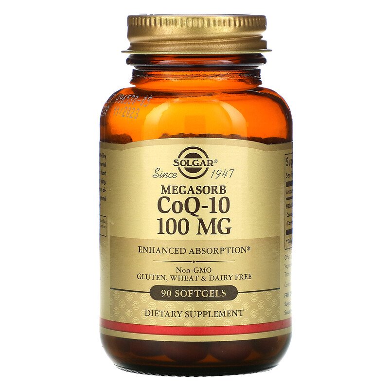 Solgar, Megasorb с коэнзимом Q-10, 100 мг, 120 капсул