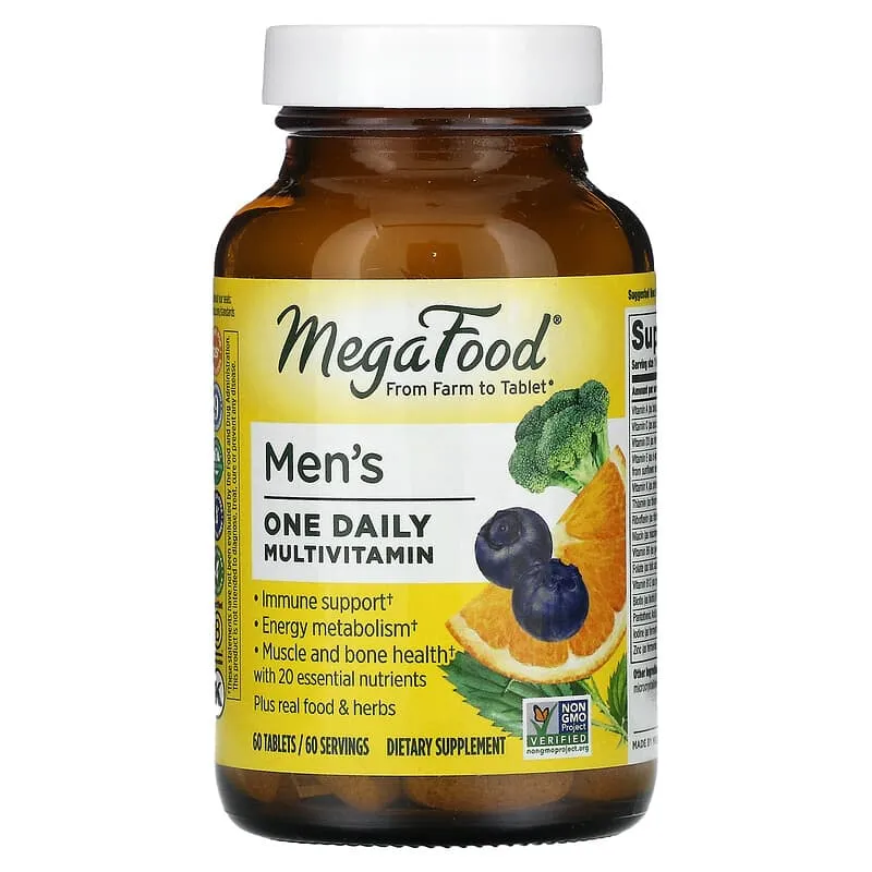 MegaFood, Men's One Daily, щоденні вітаміни для чоловіків, 60 пігулок
