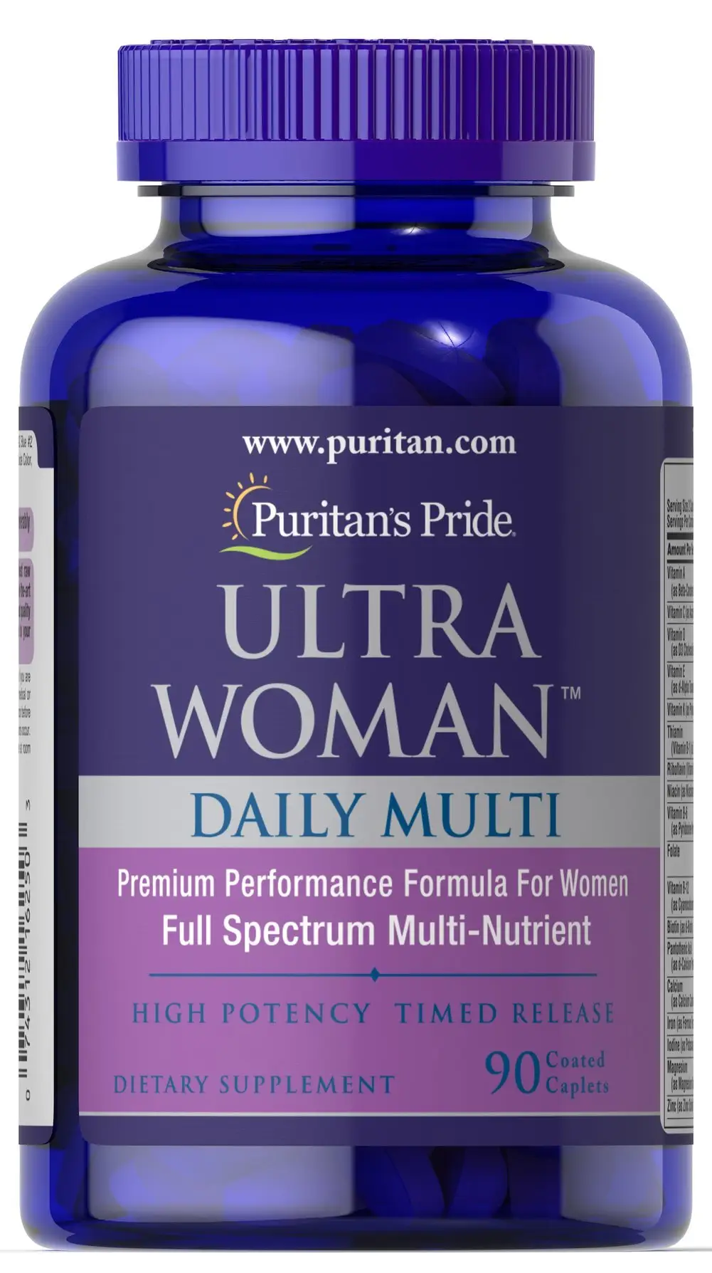 Мультивітаміни для жінок ультра, Ultra Woman ™ Daily Multi Timed Release, Puritan's Pride, 90 капсул