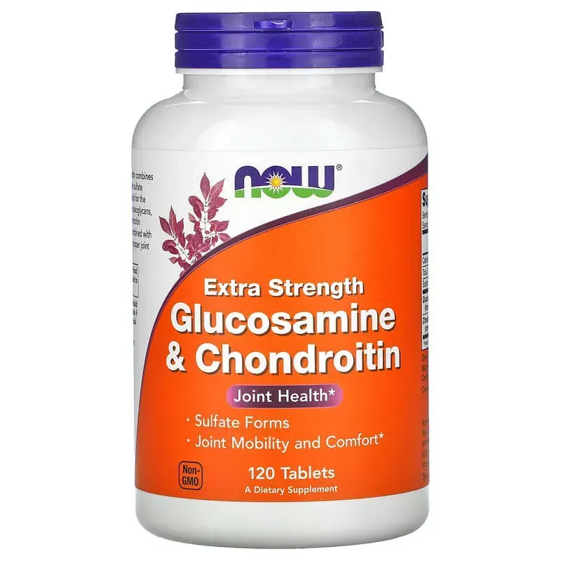 Глюкозамин и хондроитин повышенной силы NOW Foods Glucosamine Chondroitin Extra Strength - 120 таблеток