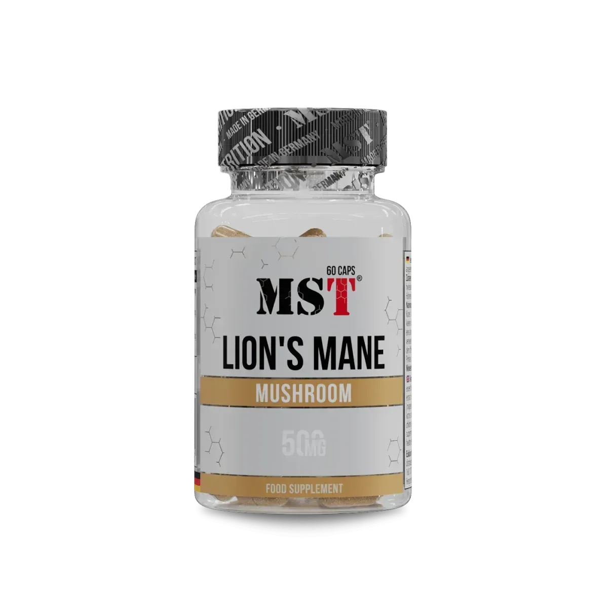 MST, Lion's Mane, Ежовик Гребенчатый, 500 мг, 60 капсул
