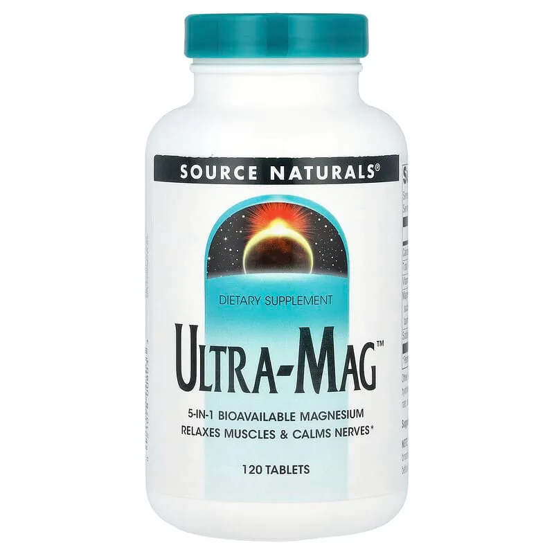 Source Naturals, Ultra-Mag, Ультра магній та вітамін В6, 120 таблеток