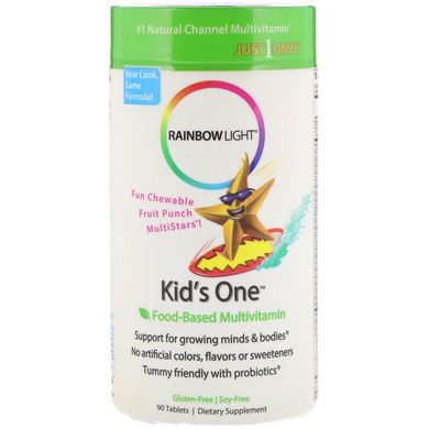 Витамины для детей, Rainbow Light, 90 жеват. табл., (RLT-10982)